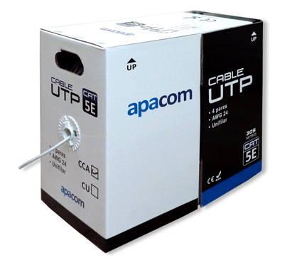 Cable UTP Cat 5E CCA caja dispensadora